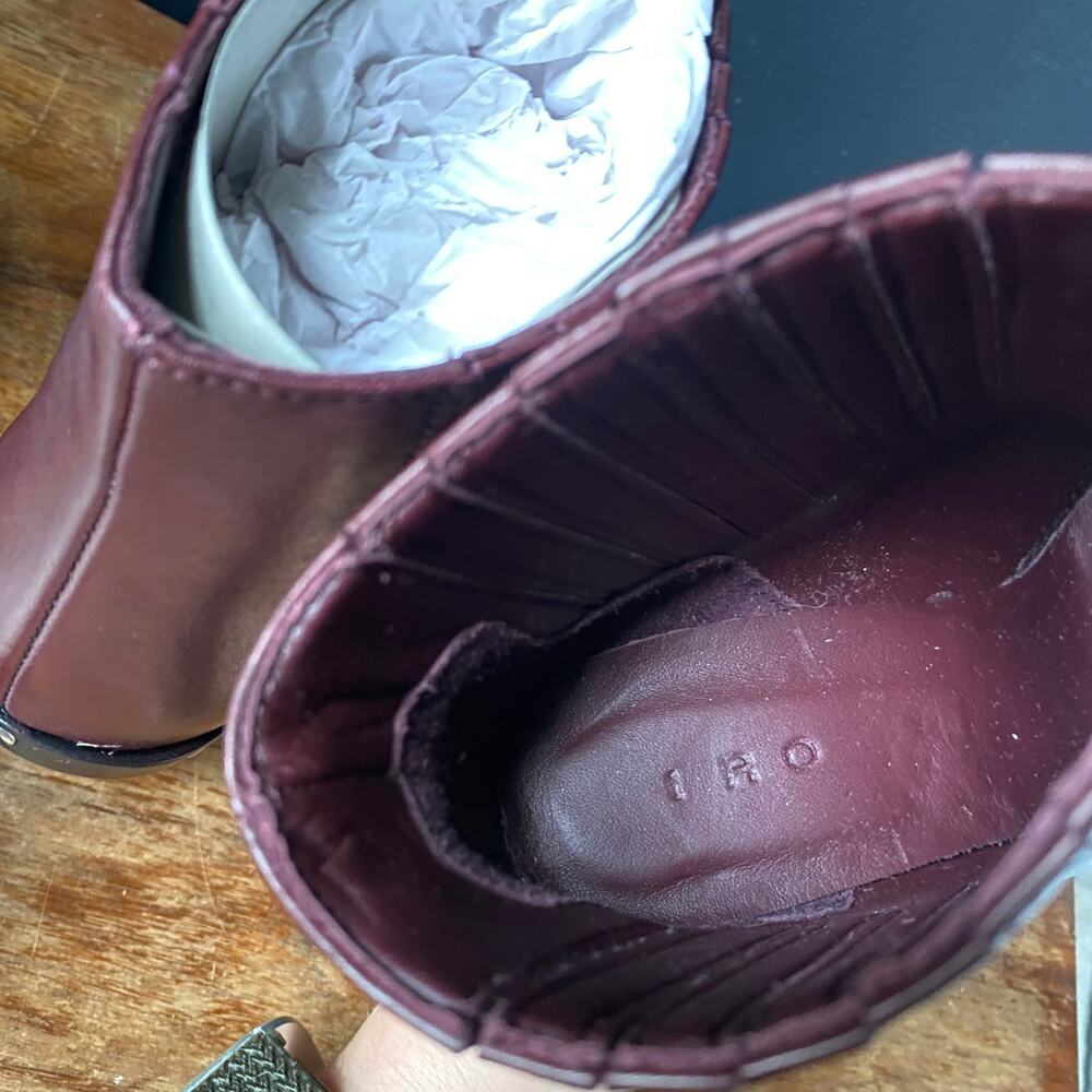 IRO Lieve Bootie Shoes in Burgundy NEW Sz 7 - Picture 12 of 14